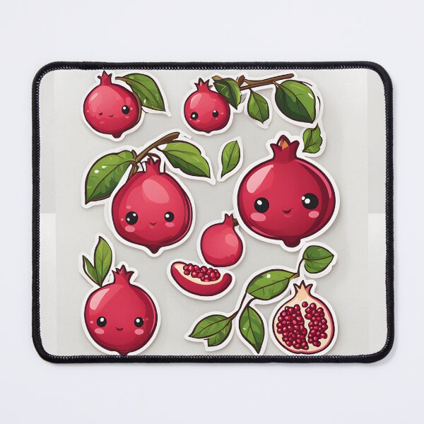 Item preview, cute  kawaii Pomegranate fruit  designed and sold by krishnajit22.