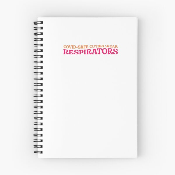 Item preview, COVID-Safe Cuties Wear Respirators (orange and pink wavy text) designed and sold by sarahwlongcovid.