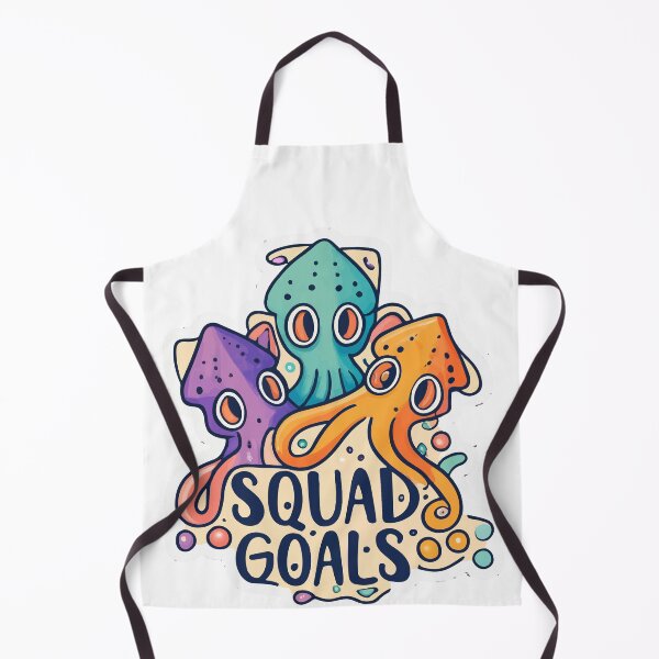 Item preview, Colorful Squid Squad Goals Watercolor Art designed and sold by NiftyWrx.