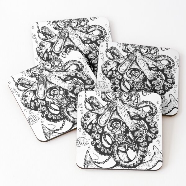 Item preview, Octopus and Anchor Tattoo designed and sold by NonyTattoo.