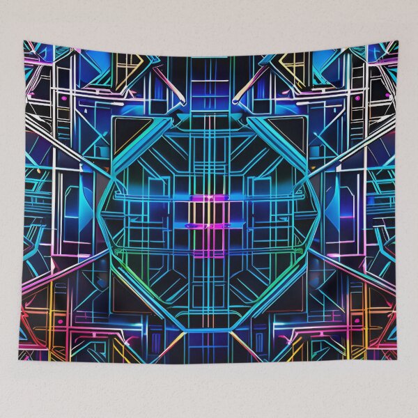 Item preview, Abstract Geometric Sci-fi Pattern designed and sold by TheArtOfPat.