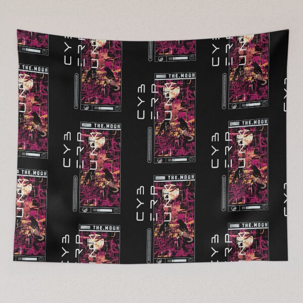 Item preview, Cyberpunk Moon Tarot Card: Navigating Shadows in the Digital Night designed and sold by trentnin.
