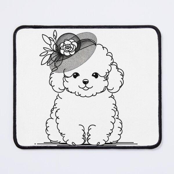 Item preview, Elegant Toy Poodle in a Fascinator Hat designed and sold by toypoodlemom.