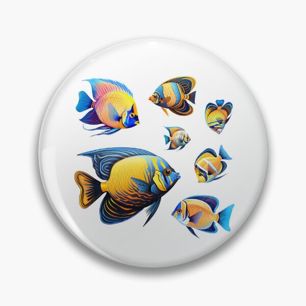 Item preview, Blue and Yellow Angelfishes designed and sold by TheAnimalZ00.