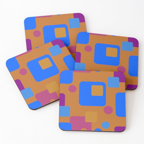 Item preview, Retro Abstract Dream Space in Orange Blue and Magenta Half-Drop-5748 designed and sold by Art in My Loft.