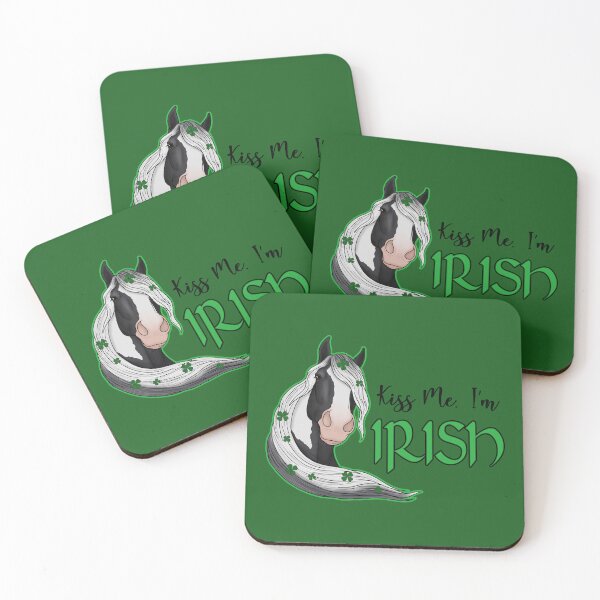 Item preview, Kiss Me I'm Irish-Gypsy Vanner designed and sold by DappledMoon.