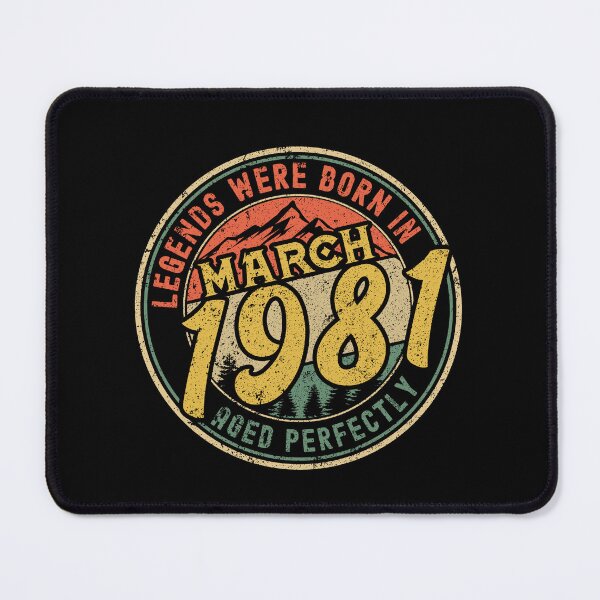 Item preview, Legends were born in MARCH 1981 - aged perfectly - awesome vintage birthday designed and sold by oudinmeissArt.