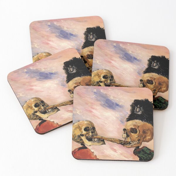 Item preview, Skeletons Fighting Over a Pickled Herring - James Ensor - 1891 Painting designed and sold by HeavyHits.