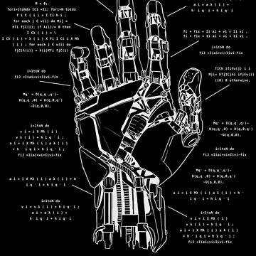 Artwork thumbnail, Robotics Robot Hand AI Formula Engineer Programmer Robot Gear by DynamicDesign