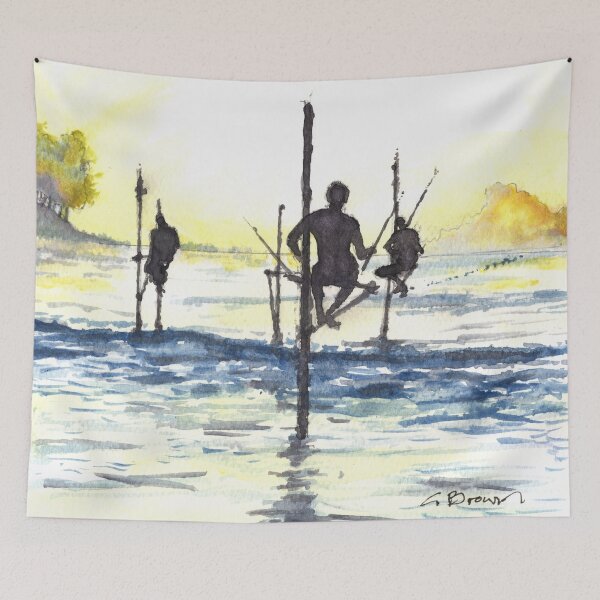 Item preview, Sri Lankan Pole Fishermen designed and sold by Gregg Brown.