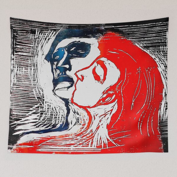 Item preview, Man and Woman I - Edvard Munch - 1905 Painting designed and sold by HeavyHits.