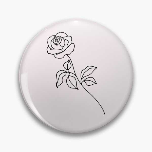 Item preview, pink rose button - mds minimal designed and sold by mdstationery.