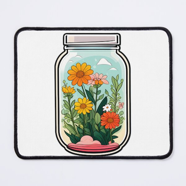 Item preview, Flower Bouquet Trapped in a Mason Jar designed and sold by Cardsurveyors.
