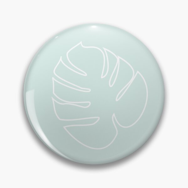 Item preview, light green monstera leaf button - mds minimal designed and sold by mdstationery.