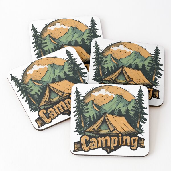 Item preview, Cool Camping Logo designed and sold by Thehatinthecat.