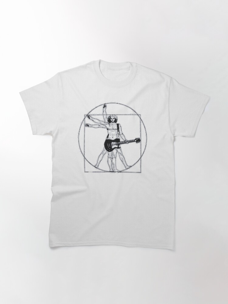 Vitruvian Man with Guitar - Guitar Rock Star Classic T-Shirt