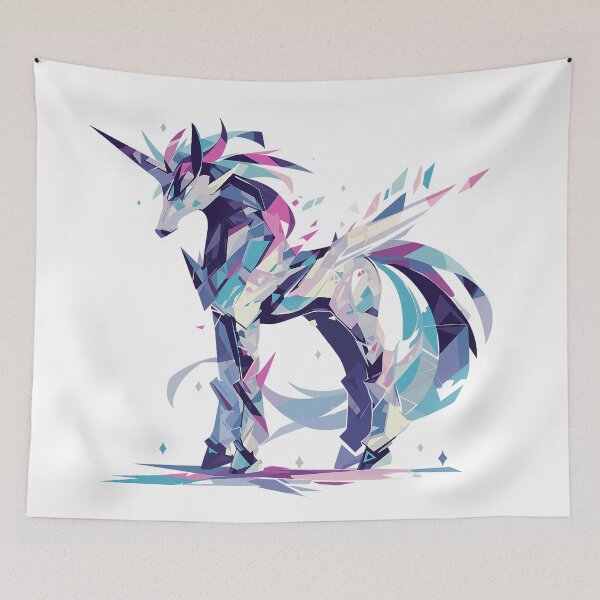 Item preview, Unicorn Polygon Cartoon designed and sold by Bwittaya.