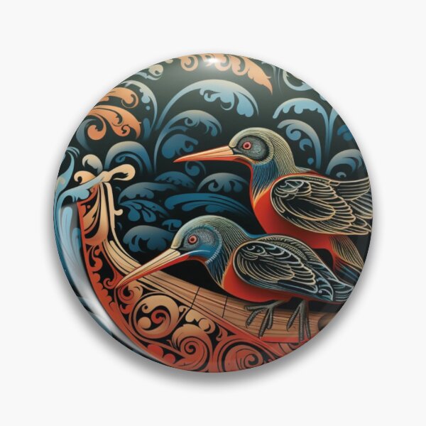 Item preview, Two birds on a Maori Waka designed and sold by Traci Coxhead.