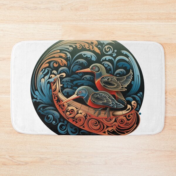 Item preview, Two birds on a Maori Waka designed and sold by Traci Coxhead.