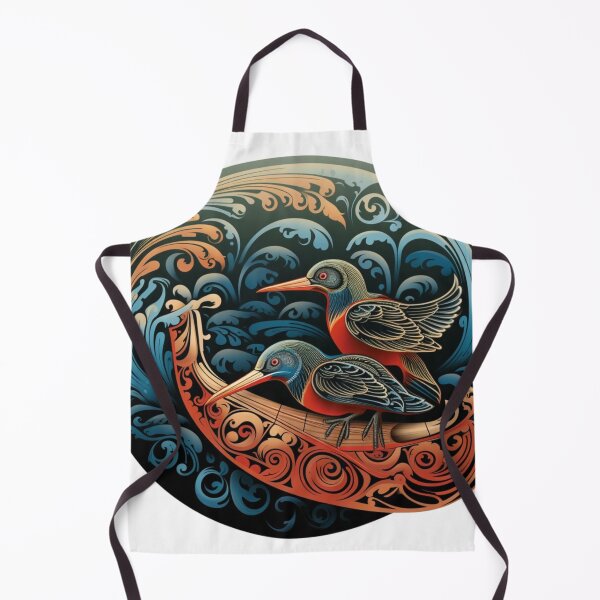 Item preview, Two birds on a Maori Waka designed and sold by Traci Coxhead.