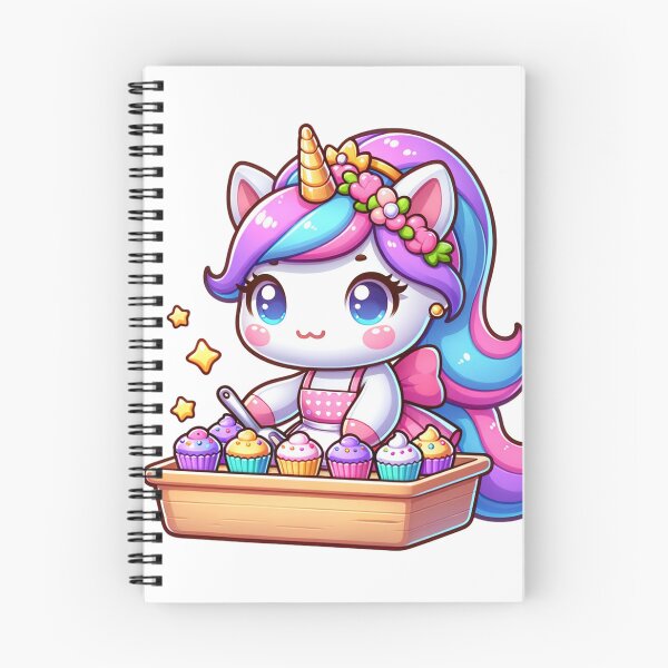 Item preview, Unicorn Princess Baking Cupcakes designed and sold by PassionforLove.