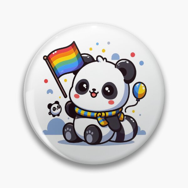 Item preview, Panda Patriot: Cute Panda with Flag designed and sold by maheart83.