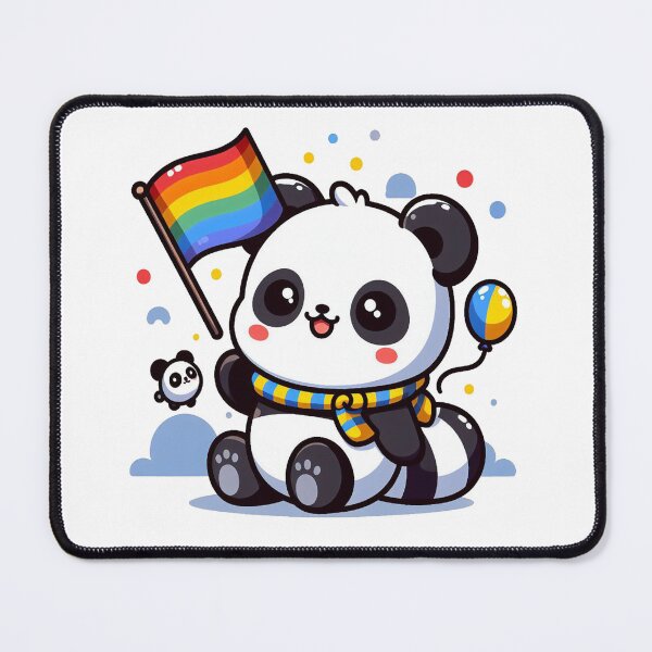 Item preview, Panda Patriot: Cute Panda with Flag designed and sold by maheart83.