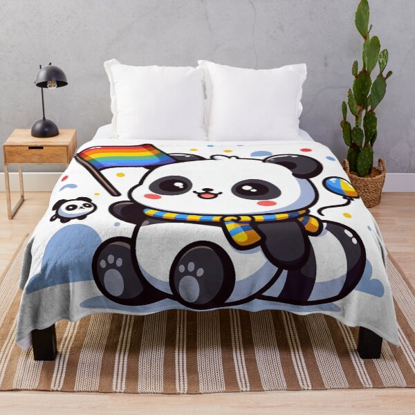 Item preview, Panda Patriot: Cute Panda with Flag designed and sold by maheart83.