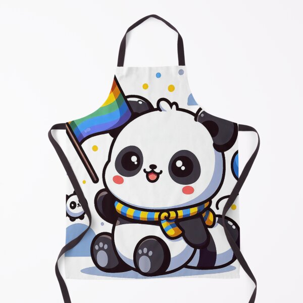 Item preview, Panda Patriot: Cute Panda with Flag designed and sold by maheart83.