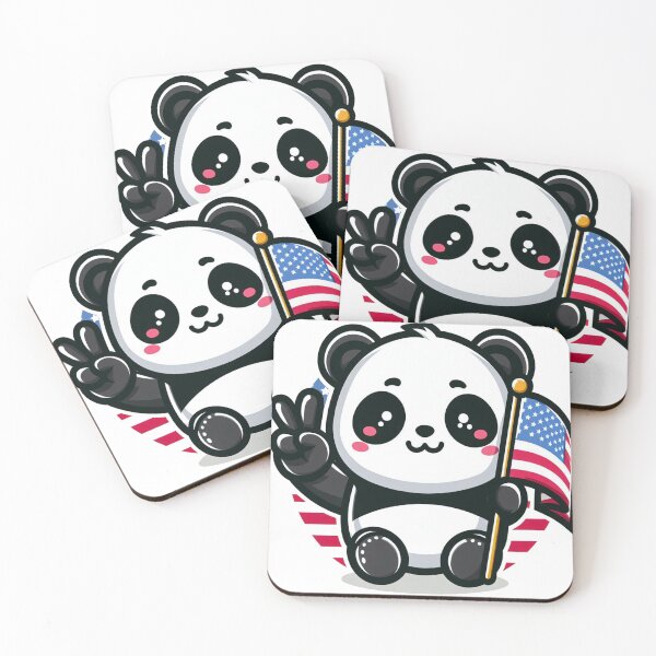 Item preview, Panda Pride: Cute Panda with Flag designed and sold by maheart83.