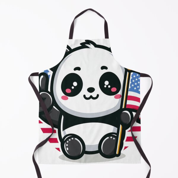Item preview, Panda Pride: Cute Panda with Flag designed and sold by maheart83.