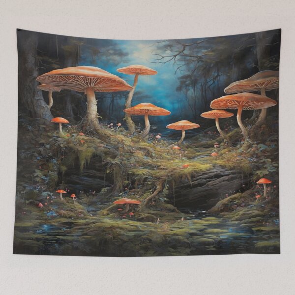 Item preview,  A mysterious bioluminescent forest. designed and sold by Cherryblossom50.