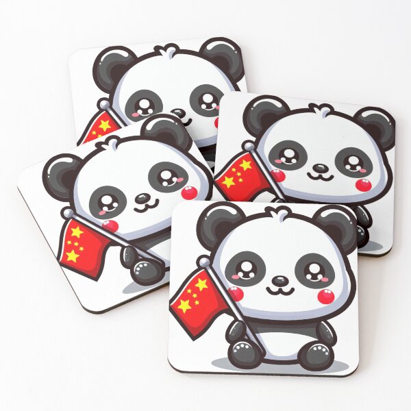 Item preview, A Cute Little Panda With A Chinese Flag designed and sold by maheart83.
