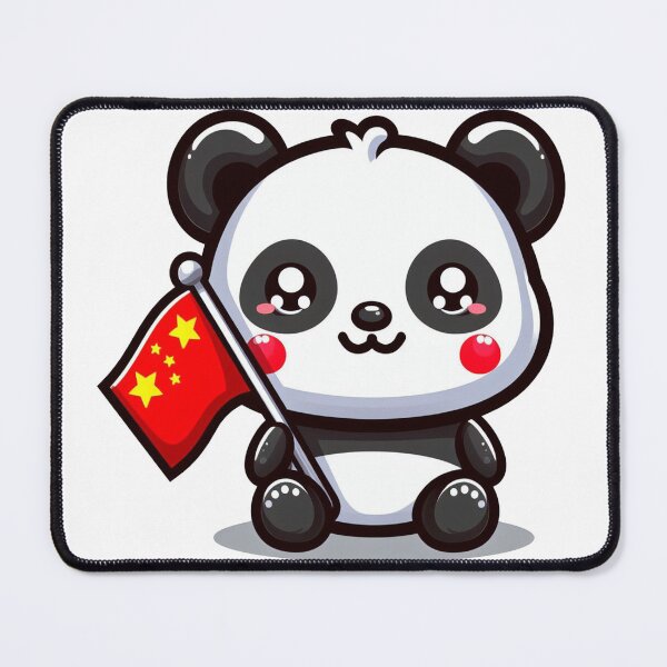 Item preview, A Cute Little Panda With A Chinese Flag designed and sold by maheart83.