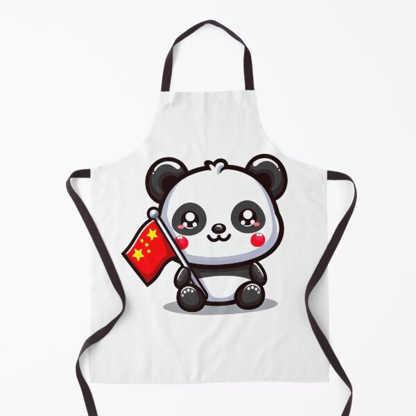 Item preview, A Cute Little Panda With A Chinese Flag designed and sold by maheart83.