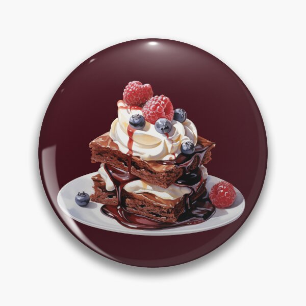 Item preview, Chocolate Fudge Brownie With Mixed Berries And Whipped Cream designed and sold by Alicia Chee.