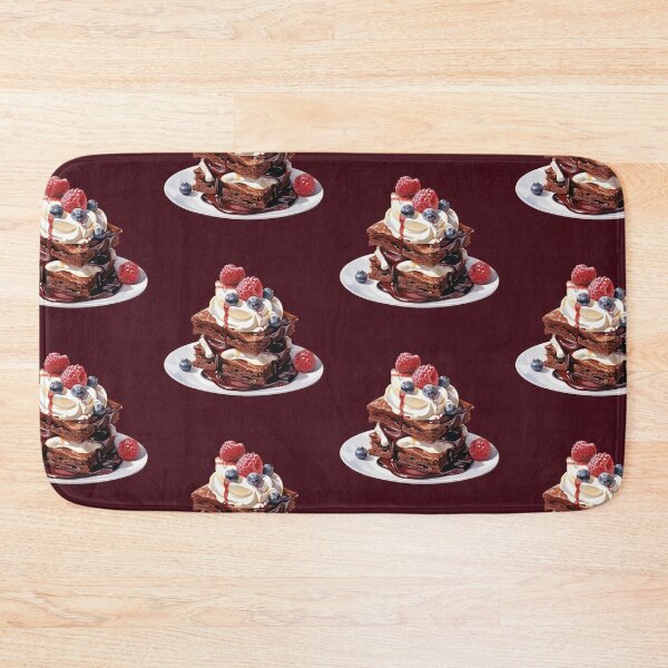 Item preview, Chocolate Fudge Brownie With Mixed Berries And Whipped Cream designed and sold by Alicia Chee.