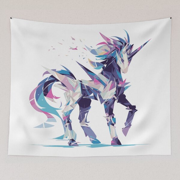 Item preview, Unicorn Polygon Cartoon designed and sold by Bwittaya.