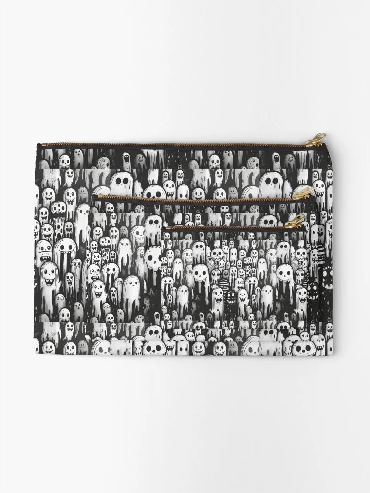 Thumbnail 2 of 4, Zipper Pouch, Ghost Patterns designed and sold by Quirkyaesthetics.