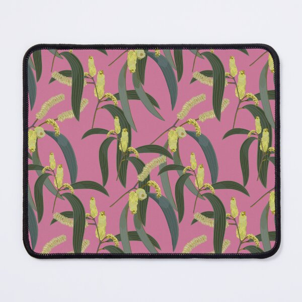 Item preview, Wattle Flowers and Leaves Pink designed and sold by Sketchbook Designs.