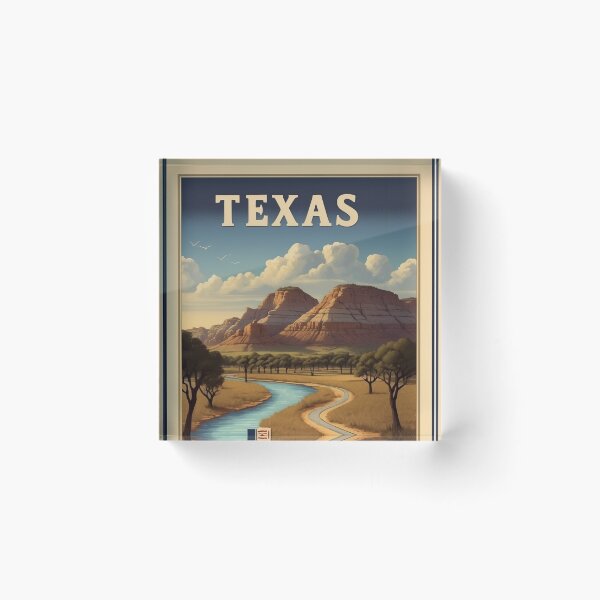 Item preview, 001 Vintage Texas Travel Poster Design designed and sold by Alexis Art Collection.