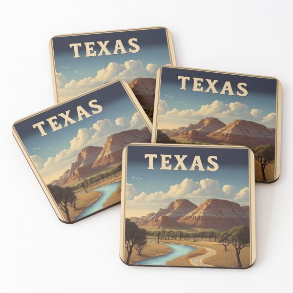 Item preview, 001 Vintage Texas Travel Poster Design designed and sold by Alexis Art Collection.
