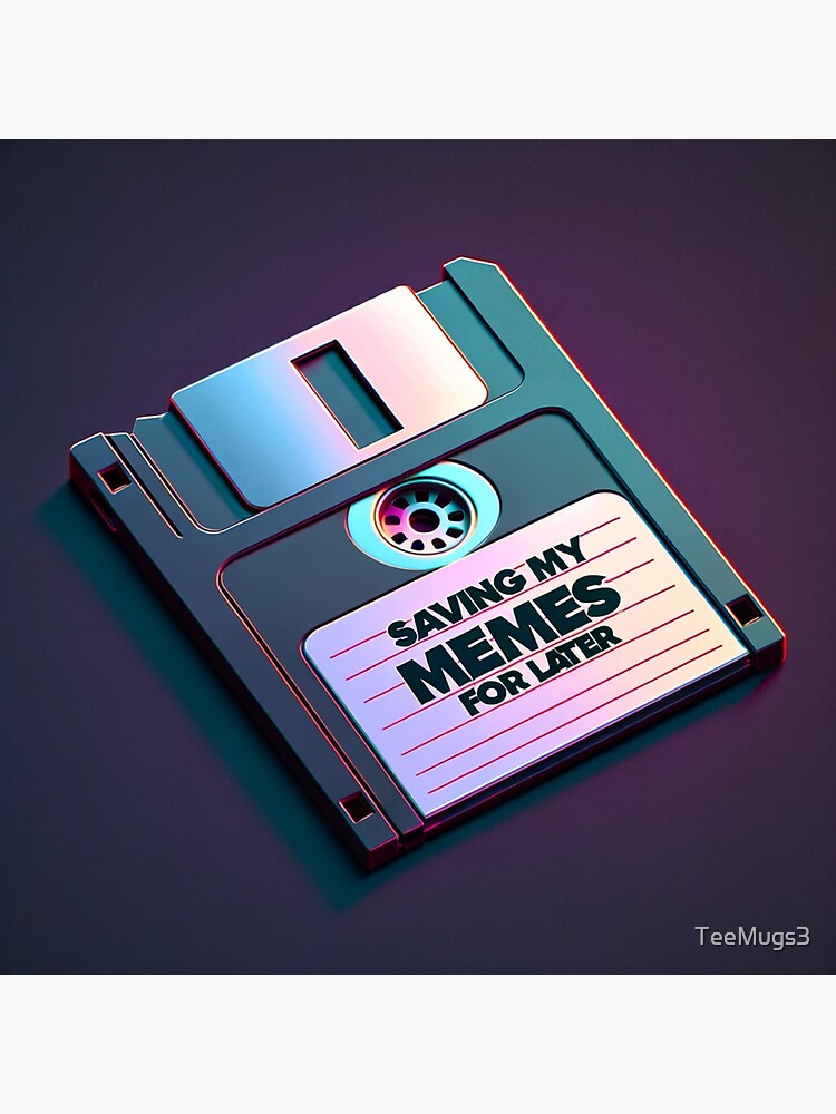 Thumbnail 3 of 3, Sticker, eek and Modern Floppy Disk: A Nostalgic Blend of Past and Present designed and sold by TeeMugs3.