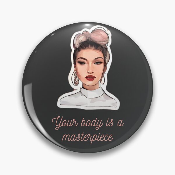 Item preview, Your body is a masterpiece classy empowerment modern quotes expression designed and sold by MartaRMC.