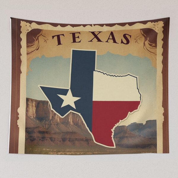 Item preview, 003 Vintage Texas Travel Poster Design designed and sold by Alexis Art Collection.