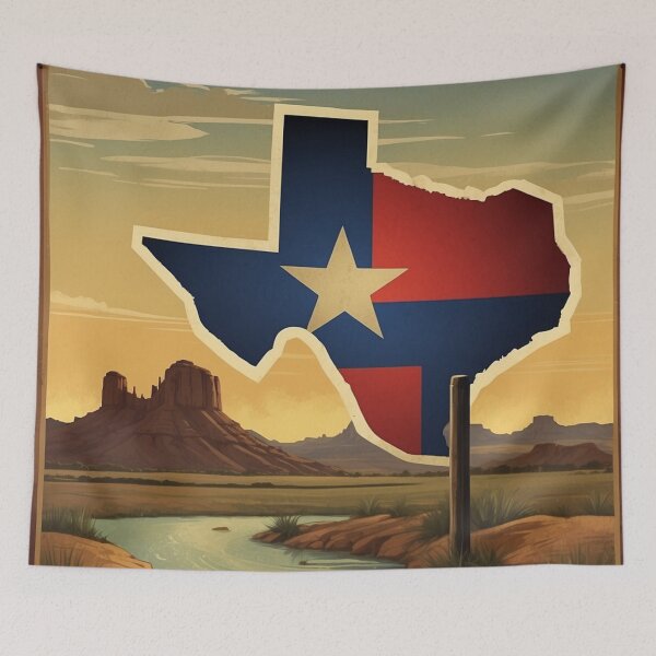 Item preview, 004 Vintage Texas Travel Poster Design designed and sold by Alexis Art Collection.