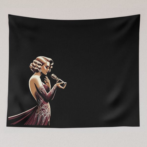 Item preview, Classic Jazz Diva Illustration designed and sold by M-ormin.