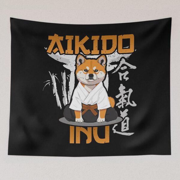 Item preview, aikido inu akita inu funny aikido japanese mma mixed martial arts designed and sold by teeartforyou.