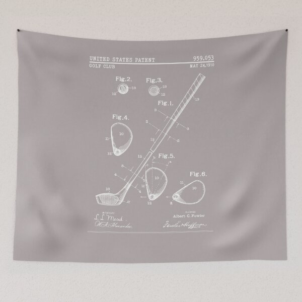 Item preview, Golf Stick Club Patent Print Design Golfer Golfing Vintage designed and sold by roboartpixel.