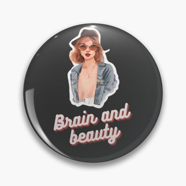 Item preview, Brain and beauty classy empowerment modern quotes expression designed and sold by MartaRMC.